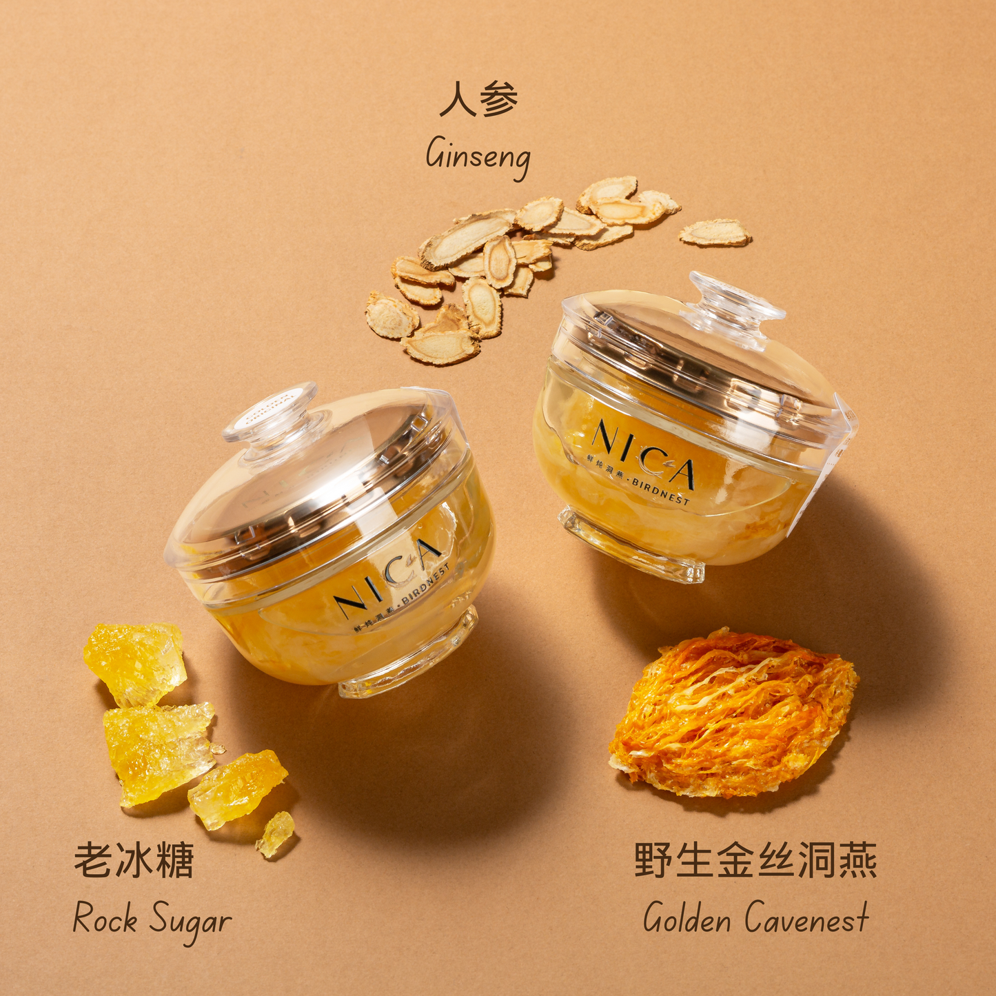 Premium Golden Cave Birdnest 金丝洞燕 (原味/人参) 100ml